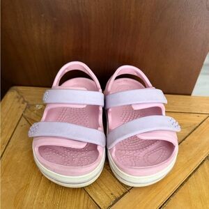 Crocs Sandals with Lilac Straps - Comfortable Casual Slip-On